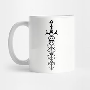 Nerdy Polyhedral Dice Sword TRPG Tabletop RPG Gaming Addict Mug